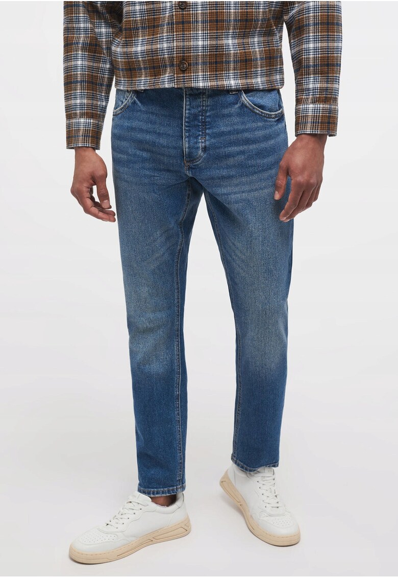 Blugi Barbati - Toledo Tapered - Slim Fit - Talie Medie - 5 Buzunare - Fermoar - Lungi - Bumbac - W29-L32 US - Albastru