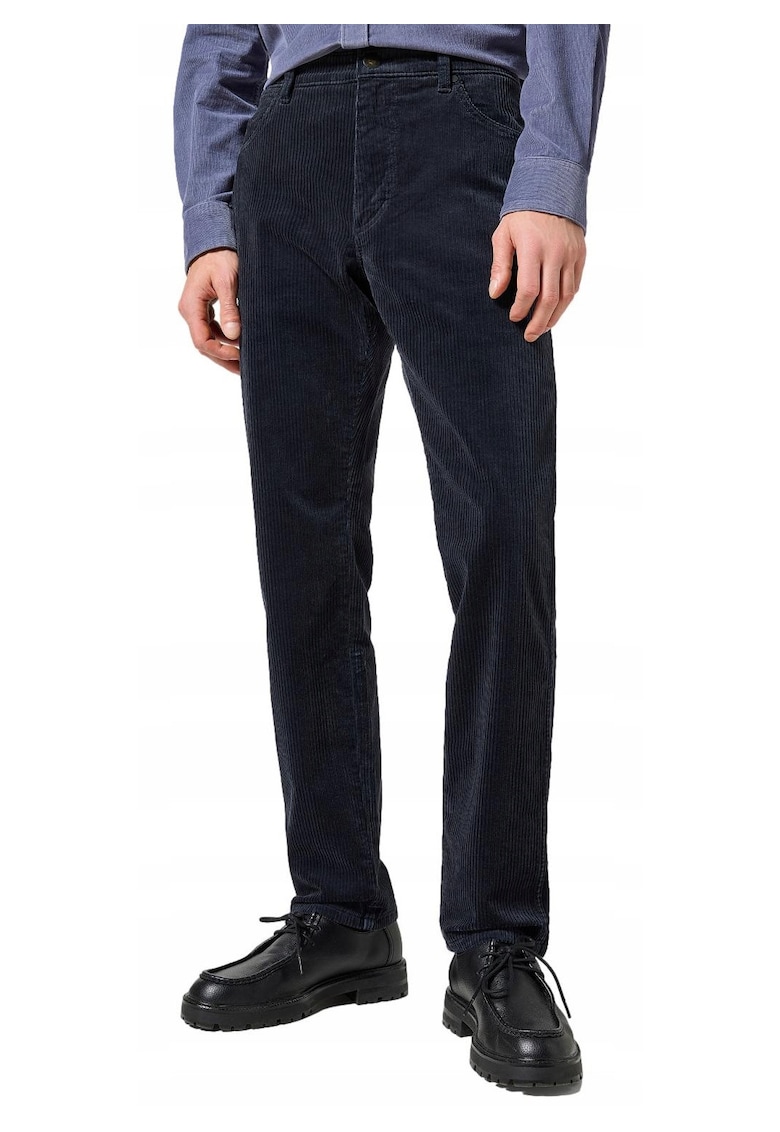 Blugi Barbati - River - Straight Fit - Talie Medie - 5 Buzunare - Fermoar - Lungi - Bumbac - Albastru - Albastru