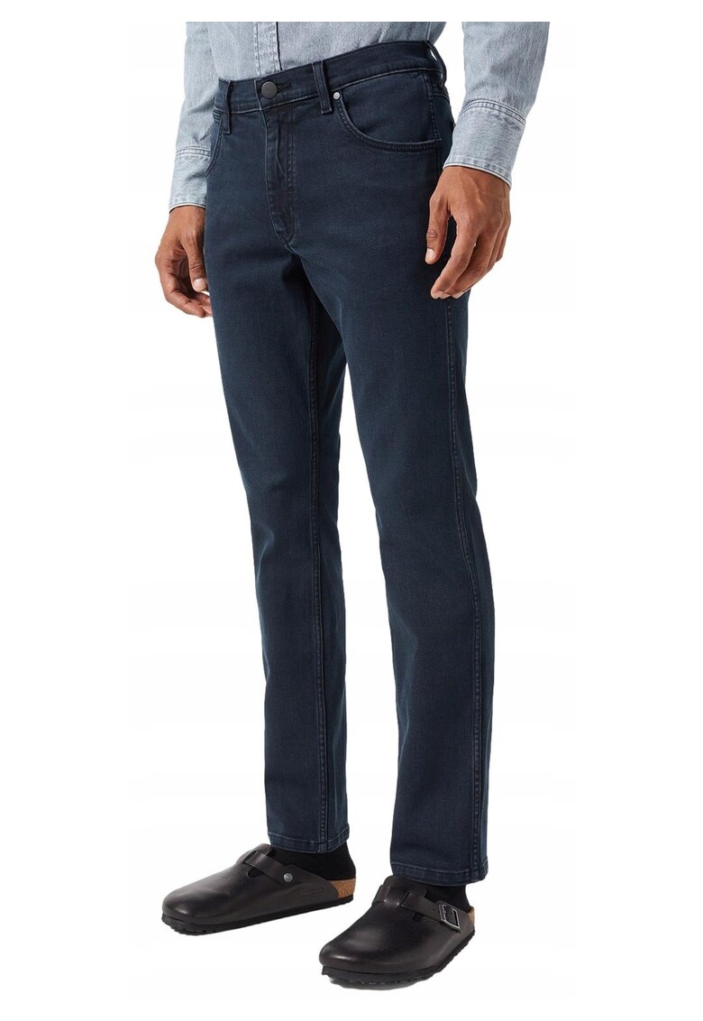 Blugi Barbati - Greensboro - Straight Fit - Talie Medie - 5 Buzunare - Fermoar - Lungi - Bumbac - W46-L32 US - Albastru