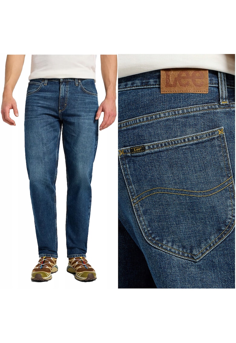 Blugi Barbati - Oscar - Loose Fit - Talie Medie - 5 Buzunare - Fermoar - Lungi - Bumbac - W30-L34 US - Albastru