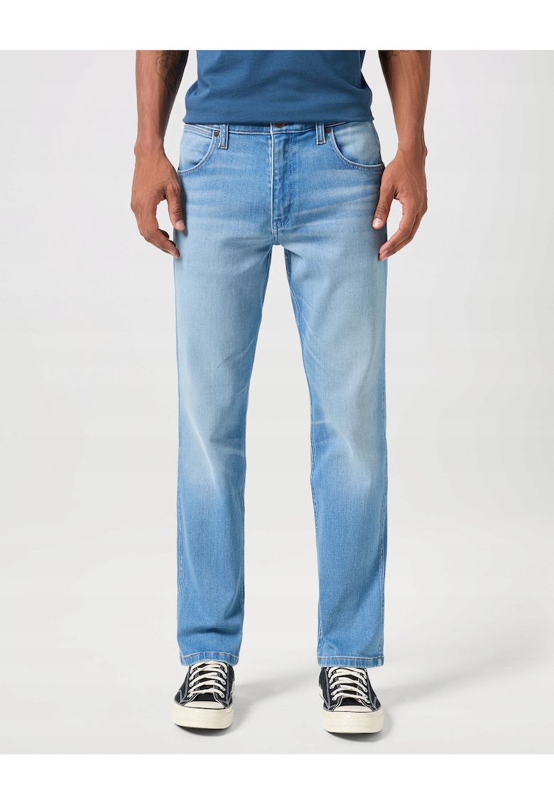 Blugi Barbati - Greensboro - Straight Fit - Talie Medie - 5 Buzunare - Fermoar - Lungi - Bumbac - W38-L32 US - Albastru