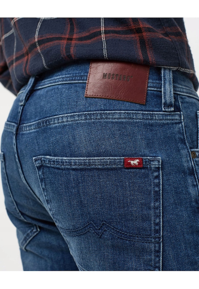 Blugi Barbati - Jeans Orlando Slim - Slim Fit - Talie Medie - 5 Buzunare - Fermoar - Lungi - Bumbac - W33-L30 US - Albastru
