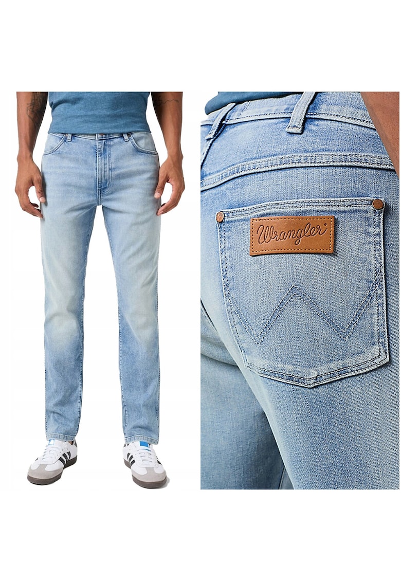 Blugi Barbati - Larston - Slim Fit - Talie Medie - 5 Buzunare - Fermoar - Lungi - Bumbac - W36-L32 US - Albastru