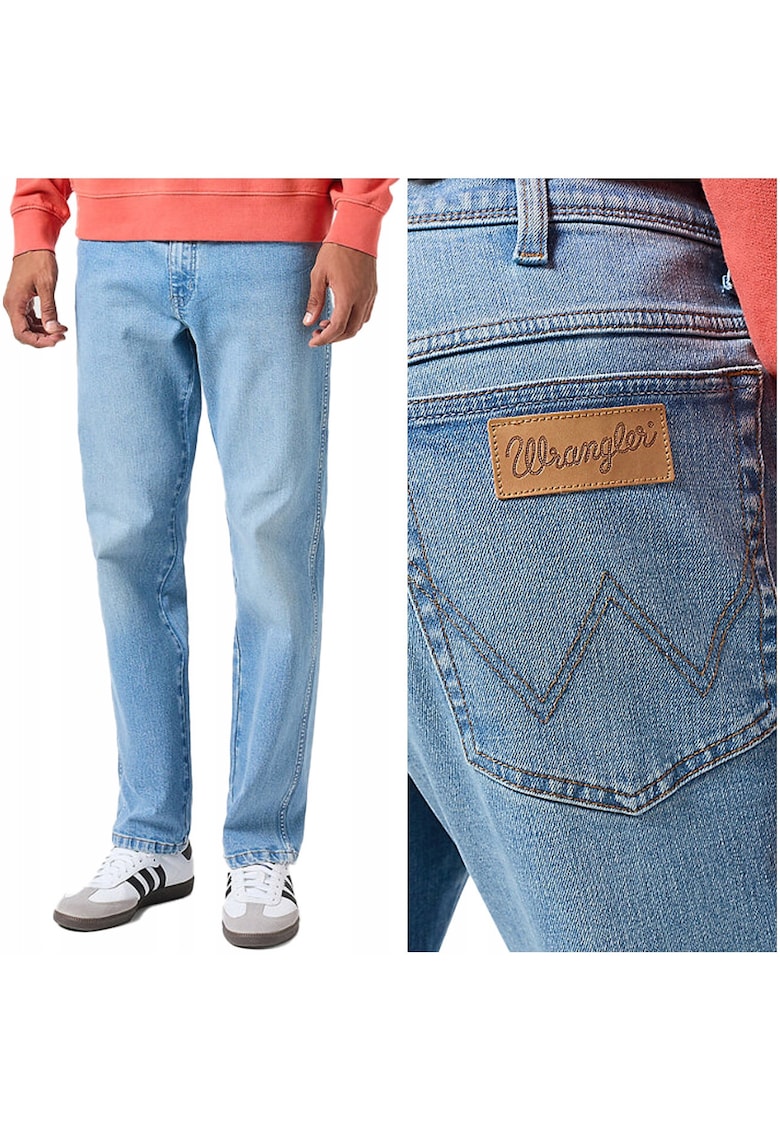 Blugi Barbati - Texas - Straight Fit - Talie Medie - 5 Buzunare - Fermoar - Lungi - Bumbac - W32-L30 US - Albastru