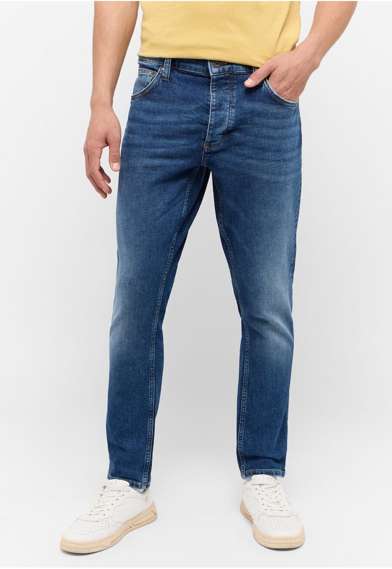 Blugi Barbati - Toledo Tapered - Slim Fit - Talie Medie - 5 Buzunare - Fermoar - Lungi - Bumbac - W34-L30 US - Albastru