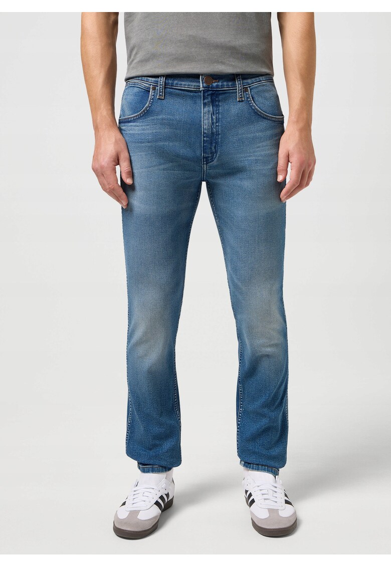 Blugi Barbati - Greensboro - Straight Fit - Talie Medie - 5 Buzunare - Fermoar - Lungi - Bumbac - W31-L34 US - Albastru