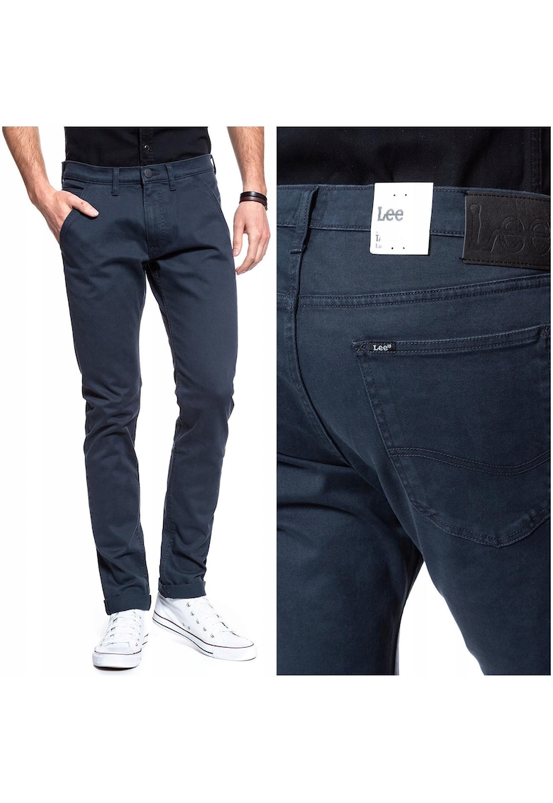 Blugi Barbati - Luke - Slim Fit - Talie Medie - 5 Buzunare - Fermoar - Lungi - Bumbac - W26-L32 US - Albastru