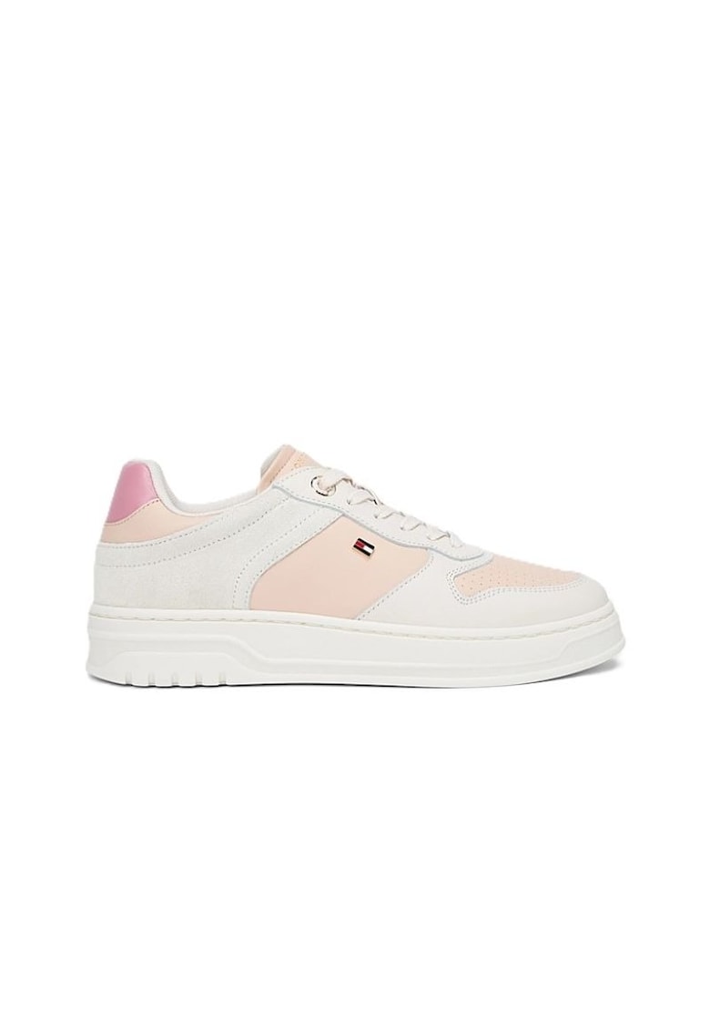 Pantofi sport dama TH SPORTY CUPSOdwqfwqLE TUMBLED LTR - Piele naturala - Alb - Alb