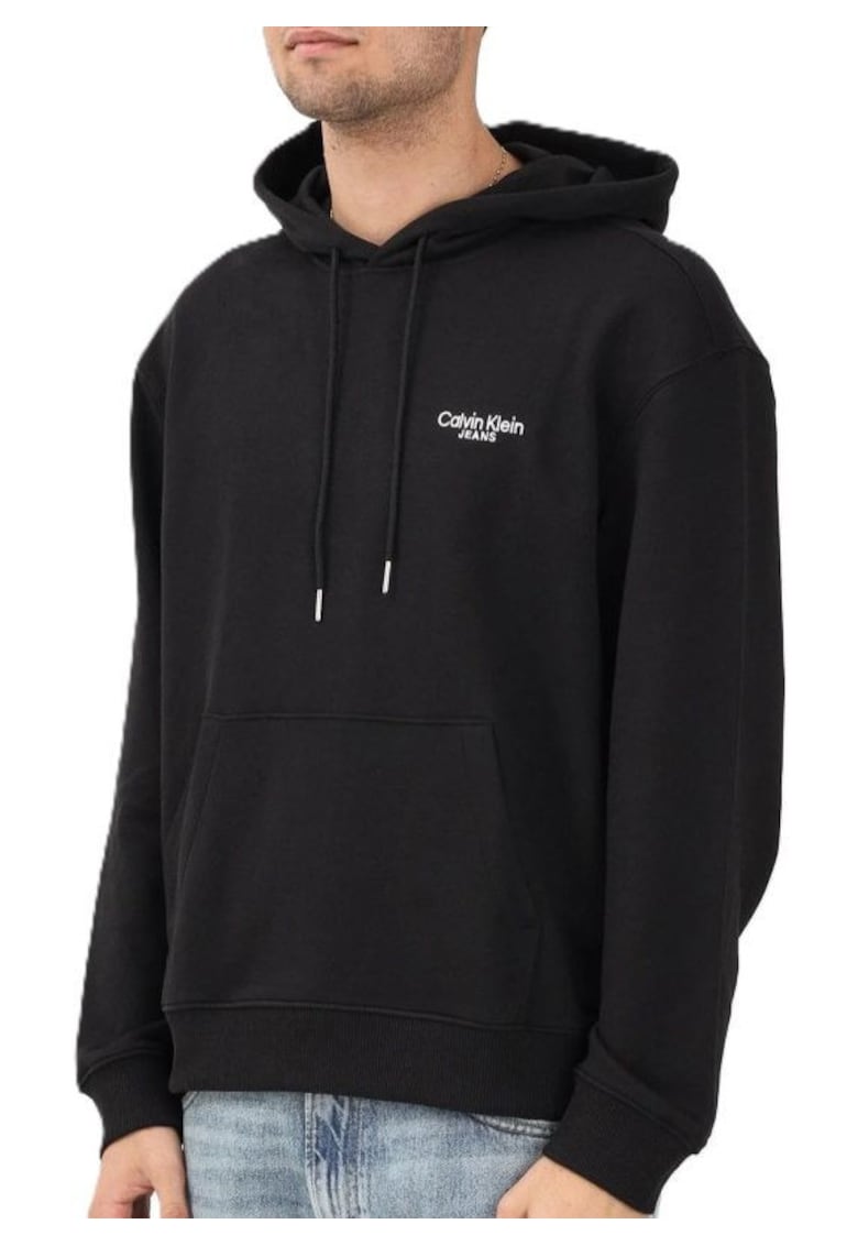Hanorac barbati LS LOGO BACK PRINT HOODIE - Bumbac - Negru - Negru