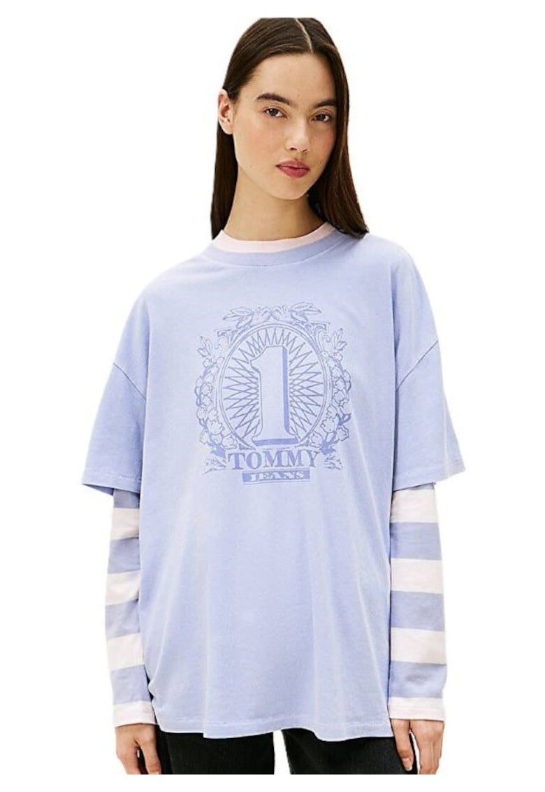 Tricou dama TJW OVS TOMMY DOLLAR TEE - Bumbac - Albastru - Albastru