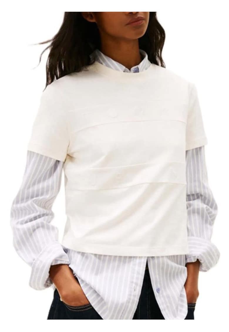 Tricou dama TJW REG SH TONAL FLAG TEE - Bumbac - Alb - Alb
