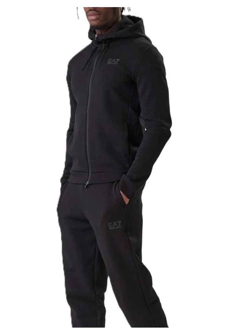Trening barbati NATURAL VENTUS M T-SUIT HOODIE FZ CH - Bumbac - Negru - Negru