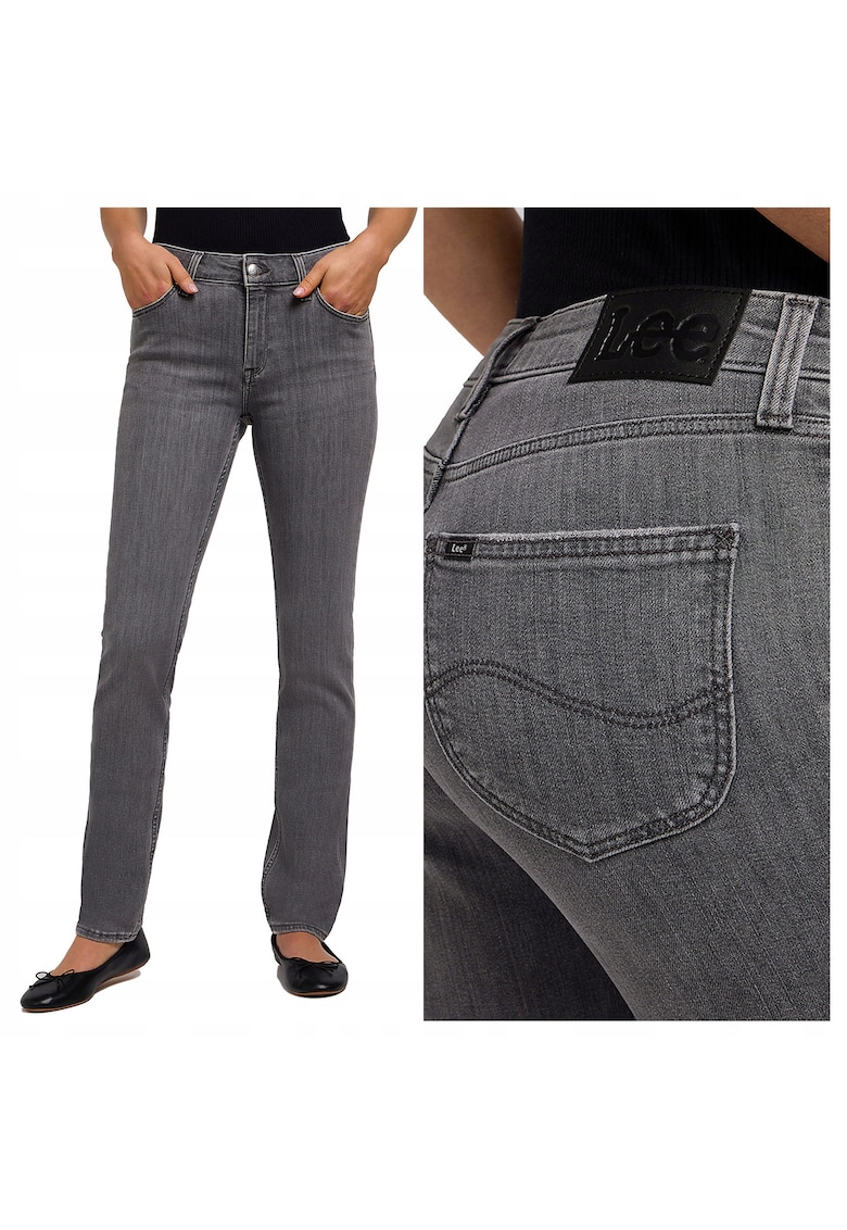 Blugi Dama - Elly - Skinny Fit - Talie Inalta - 5 Buzunare - Fermoar - Lungi - Bumbac - W27-L33 US - Gri