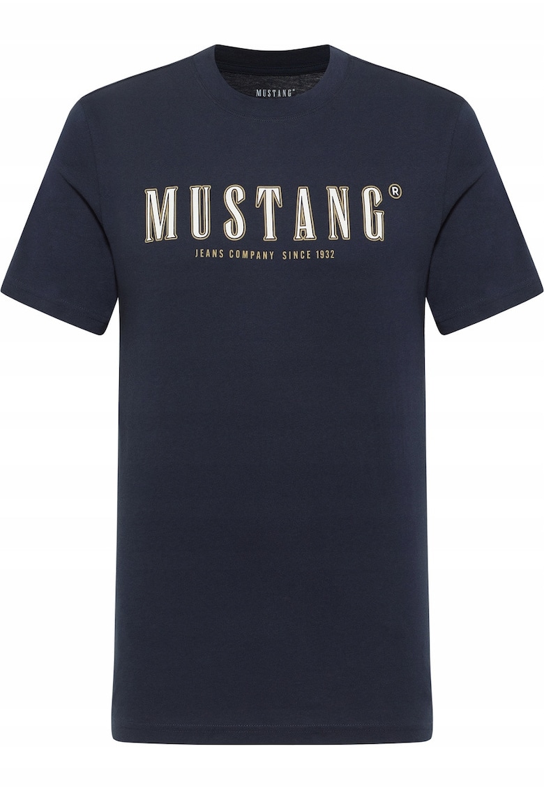Tricou Barbati - Austin - Regular Fit - Maneca Scurta - Decolteu Rotund - Cu Logo - Bumbac - Design Clasic - M INTL - Albastru