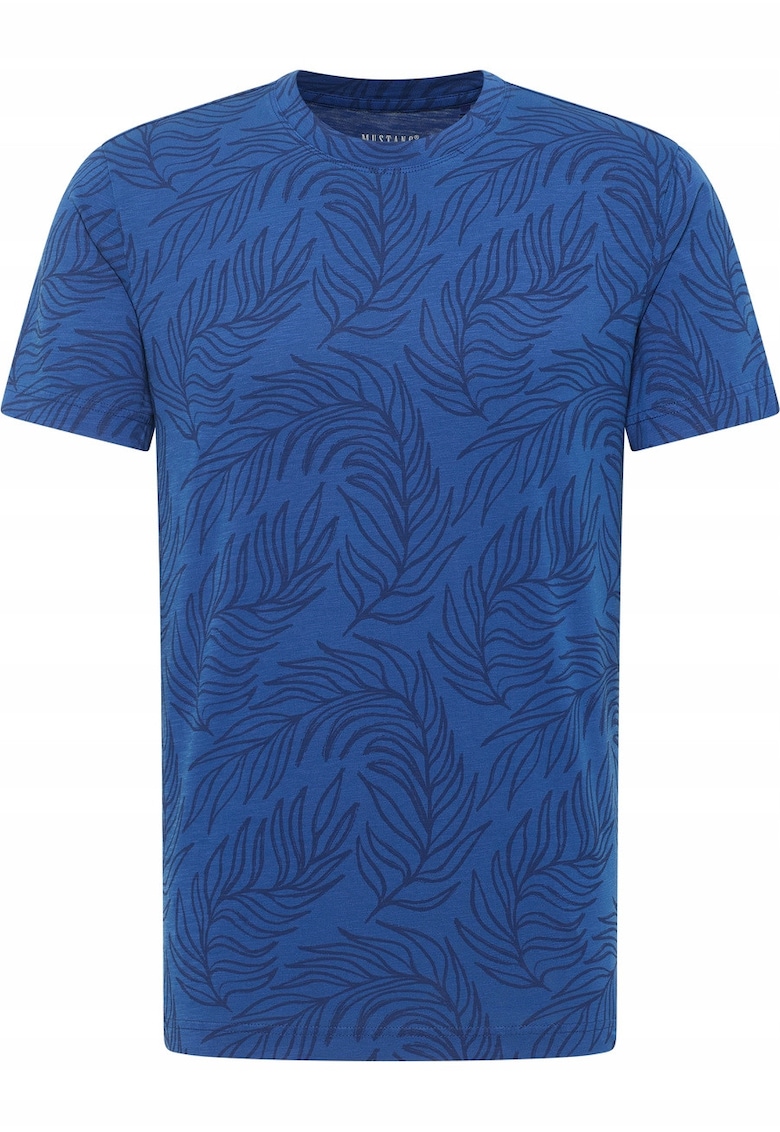 Tricou Barbati - Austin - Regular Fit - Maneca Scurta - Decolteu Rotund - Cu Logo - Bumbac - Design Clasic - M INTL - Albastru