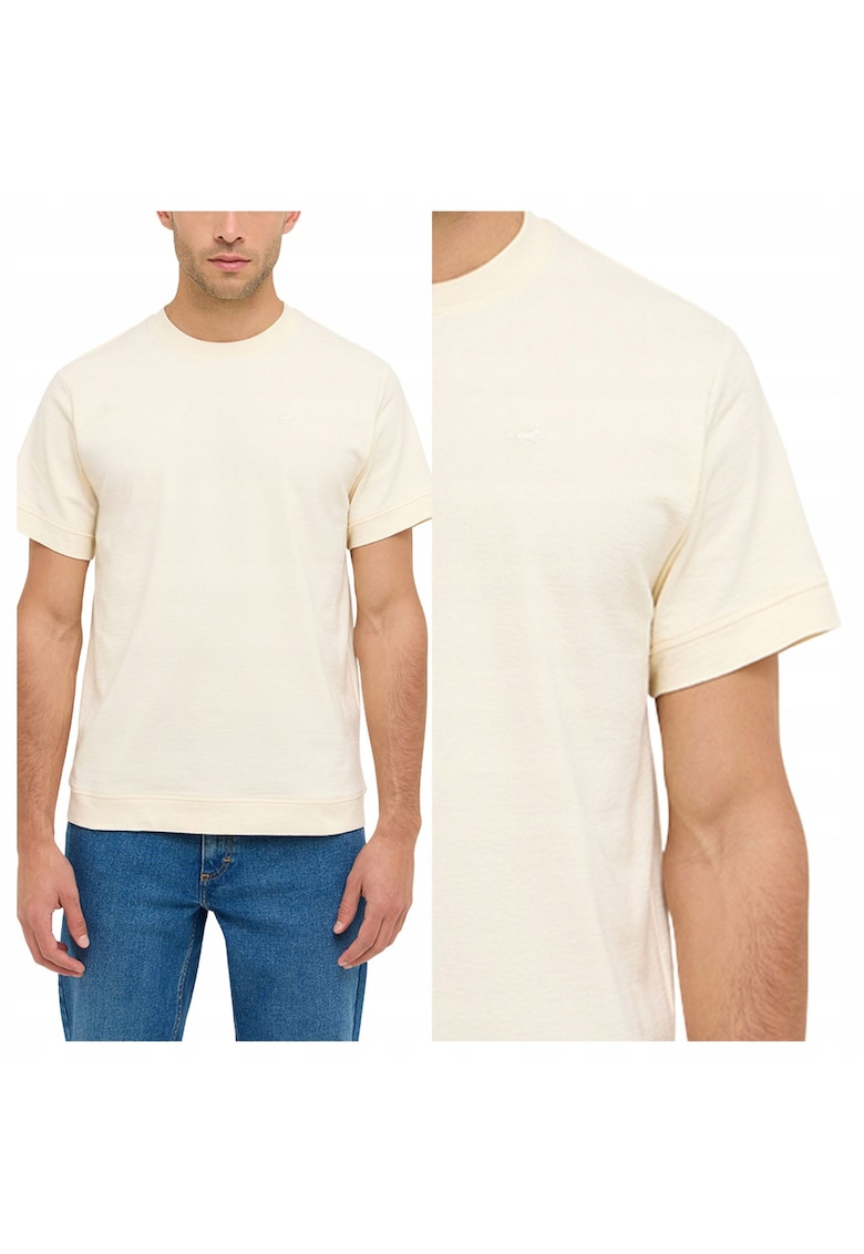 Tricou Barbati - Allentown - Regular Fit - Maneca Scurta - Decolteu Rotund - Cu Logo - Bumbac - Design Clasic - M INTL - Alb