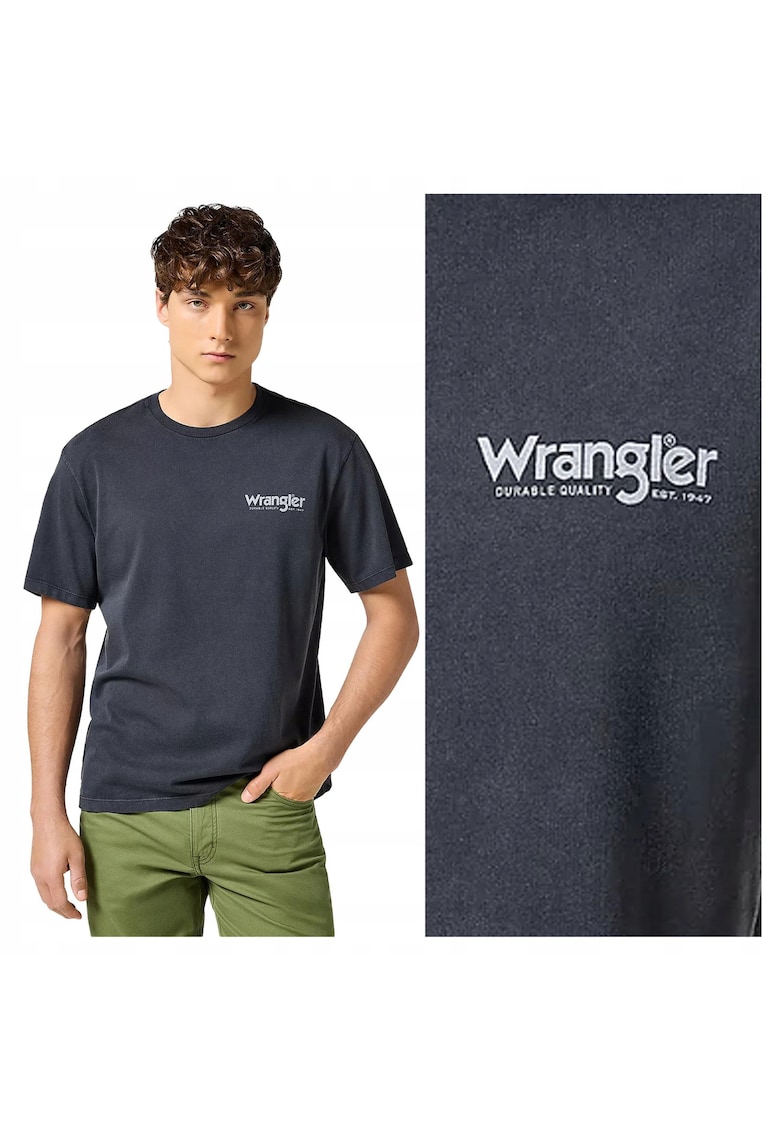 Tricou Barbati - Graphic Tee - Regular Fit - Maneca Scurta - Decolteu Rotund - Cu Logo - Bumbac - Design Clasic - M INTL - Negru