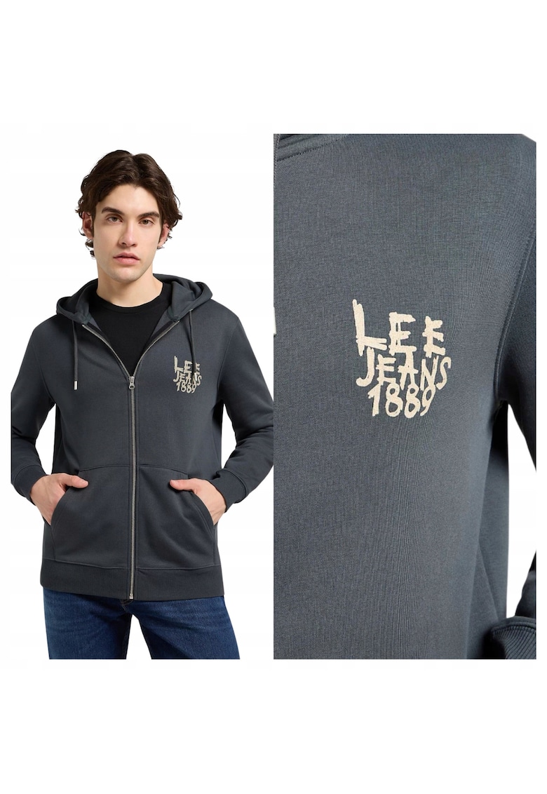 Hanorac Barbati - Elevated ESS - Regular Fit - Cu Gluga - 2 Buzunare - Maneci Lungi - Bumbac - Cu Fermoar - S INTL - Negru