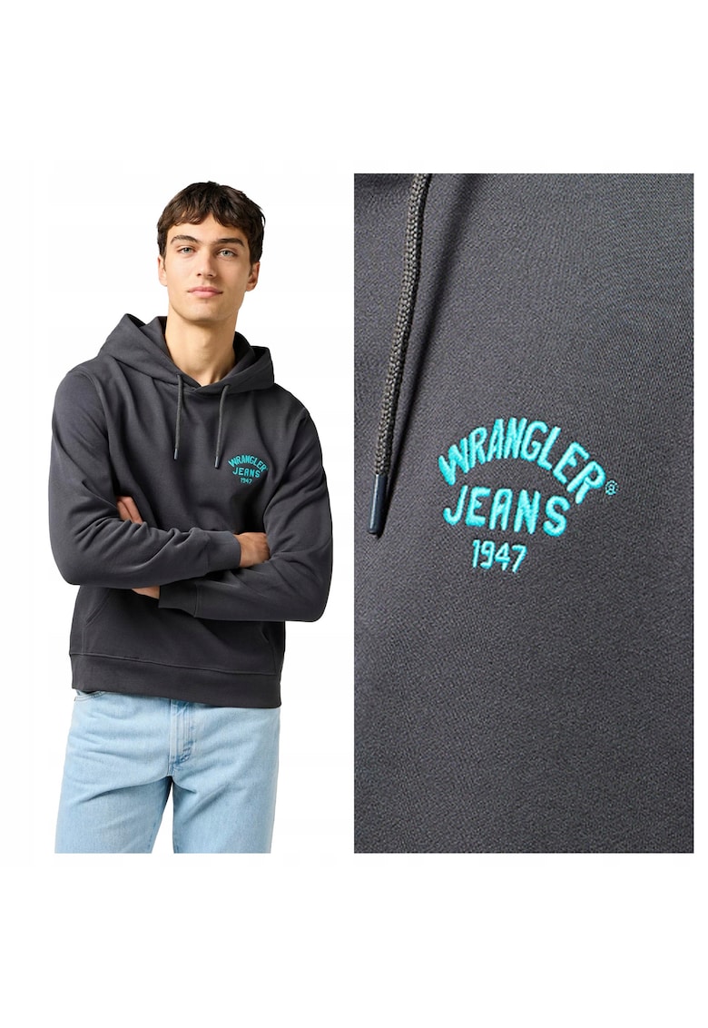 Hanorac Barbati - Small Logo Hoodie - Regular Fit - Cu Gluga - 1 Buzunar - Maneci Lungi - Bumbac - Fara Inchidere - Negru - Negru