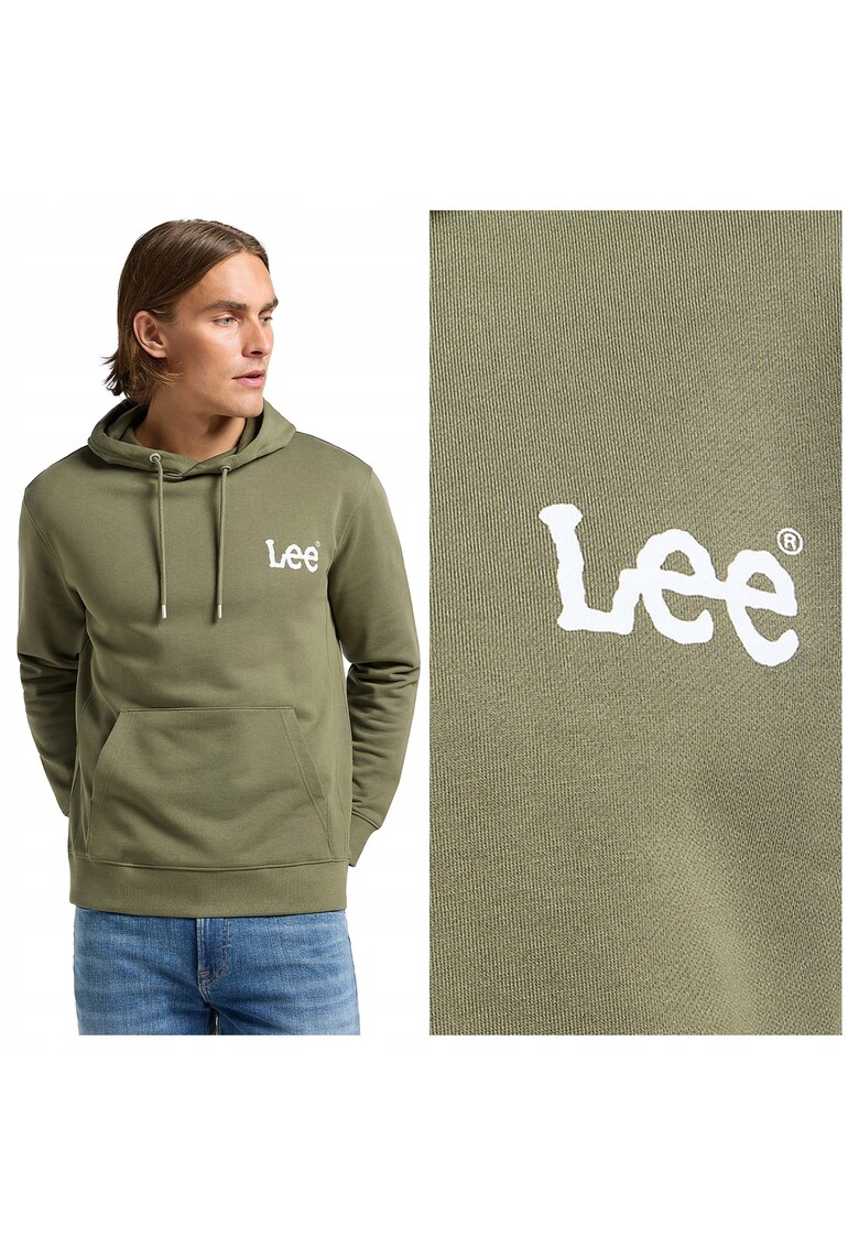 Hanorac Barbati - Hoodie - Regular Fit - Cu Gluga - 1 Buzunar - Maneci Lungi - Bumbac - Fara Inchidere - Verde - Verde