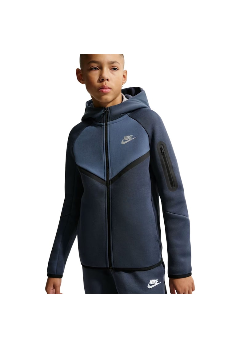 Hanorac Tech Fleece Mix 56613 - Albastru