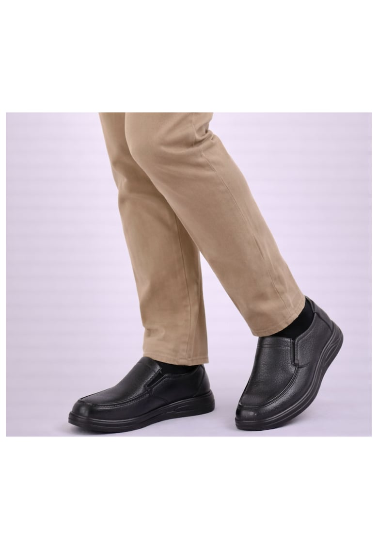 Pantofi casual - barbati - A18002 negru - piele naturala - Negru