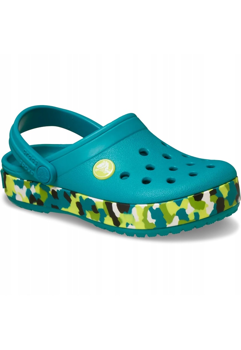 Saboti copii Crocband Glow Confetti - Verde