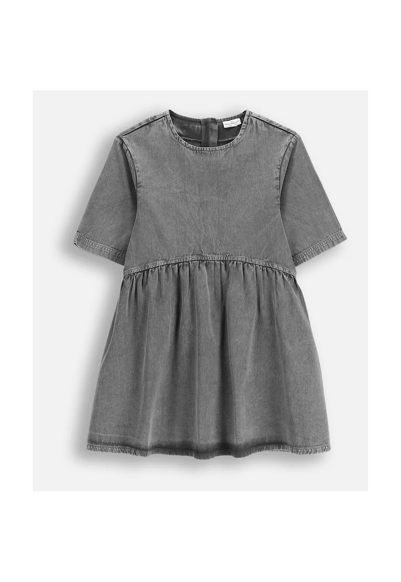 Rochie din denim maneci scurte - pentru fete - Gri