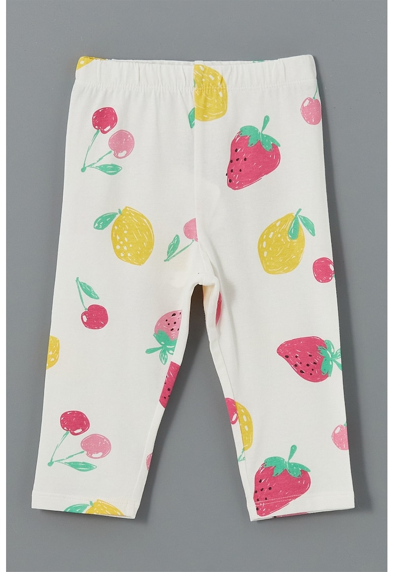 Colanti cu imprimeu grafic - Alb/Galben/Roz