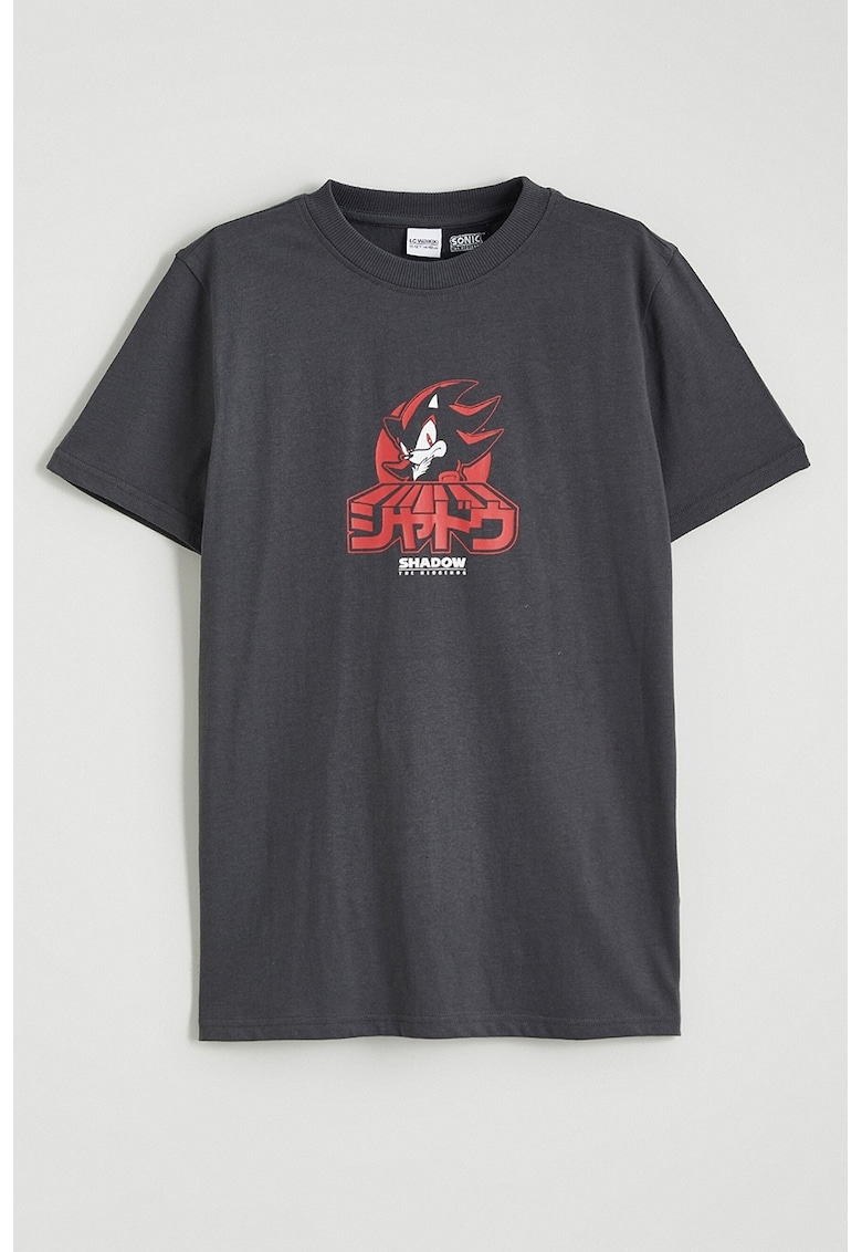 Tricou cu imprimeu Shadow The Hedgehog - Rosu/Gri antracit