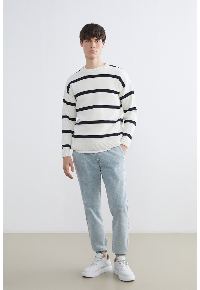 Bluza regular fit cu buzunare - Albastru deschis
