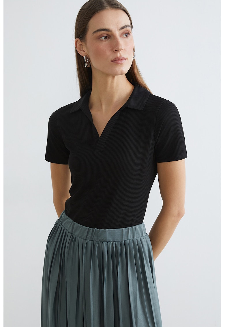 Tricou polo slim fit - Negru
