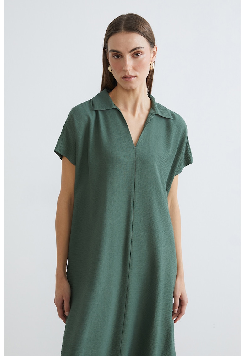 Rochie midi lejera - Verde aquamarin