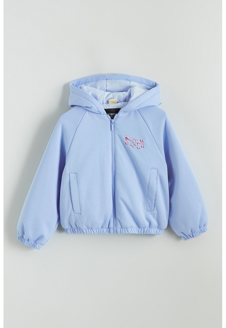 Jacheta cu imprimeu Stitch - Albastru lavanda/Roz pastel