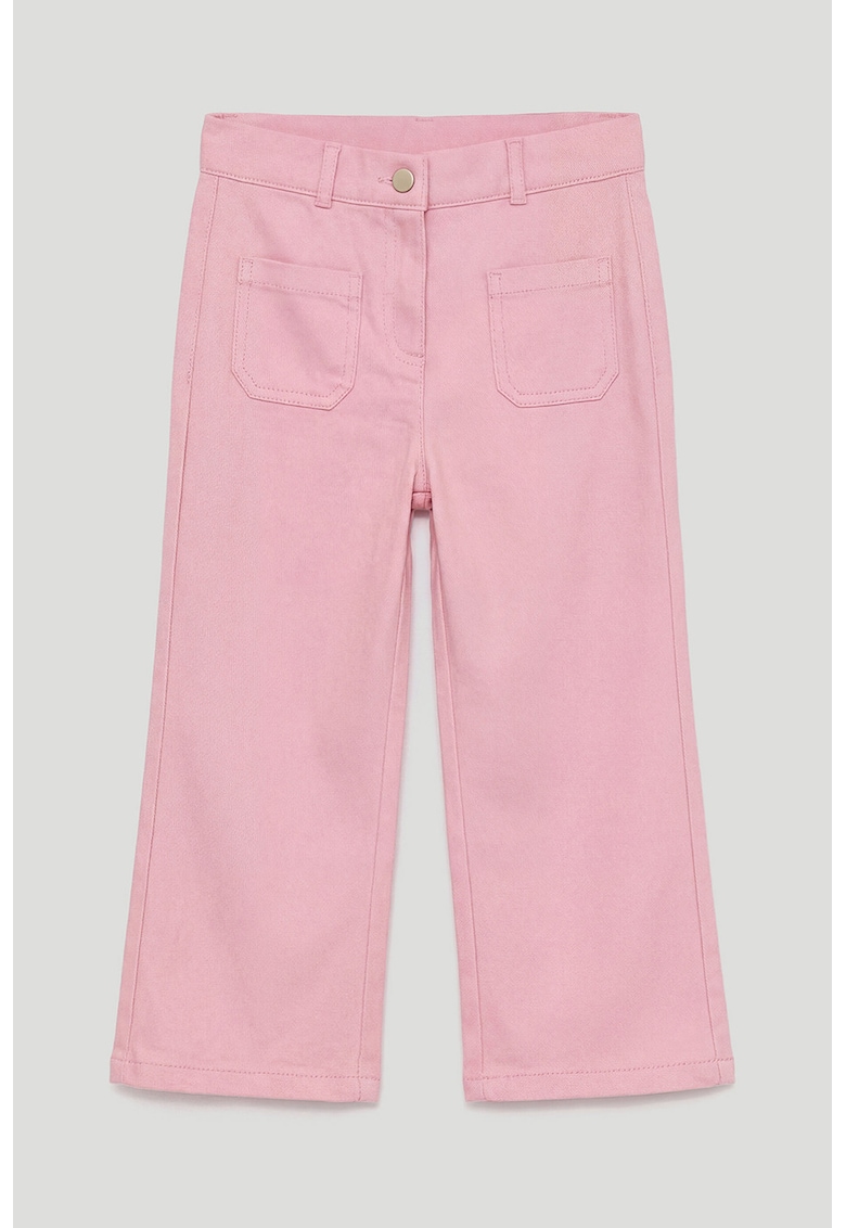 Pantaloni de bumbac cu buzunare - Roz pastel