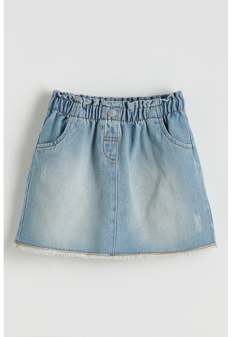 Fusta mini din denim - Albastru pal