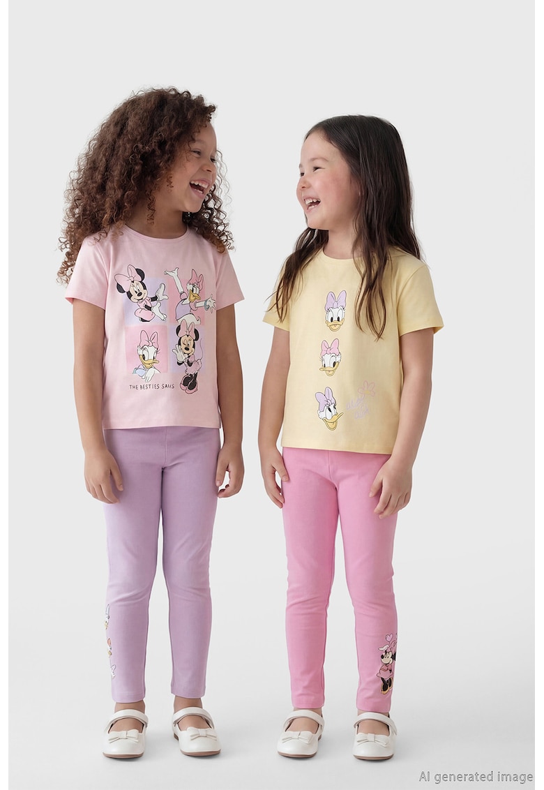 Set de colanti cu design desene animate - 2 piese - Violet/Roz