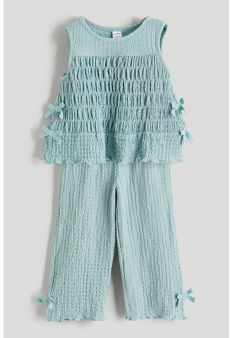 Set de top si pantaloni - 2 piese - Verde