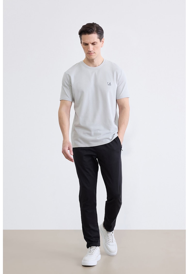Pijama din amestec de bumbac - Gri deschis/Bleumarin