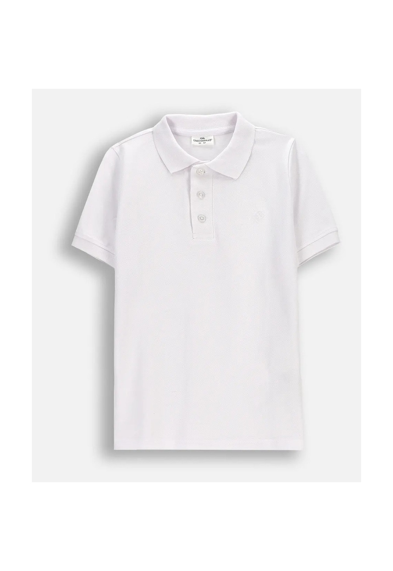 Tricou polo alb - Alb