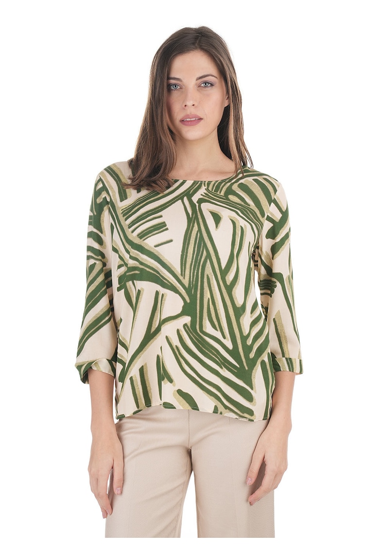 Bluza din viscoza - cu imprimeu abstract