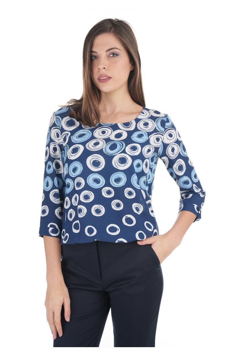 Bluza usoara din viscoza cu imprimeu geometric