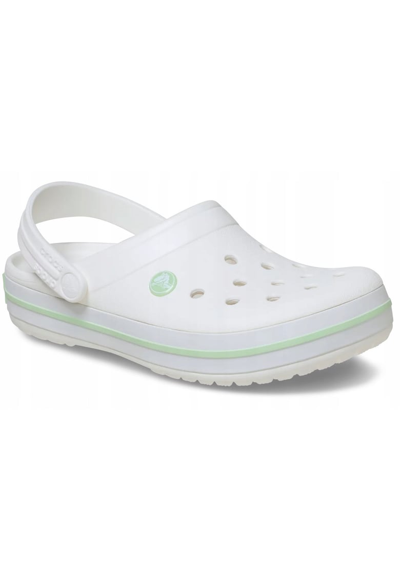 Crocband - alb cu verde - material sintetic - Alb
