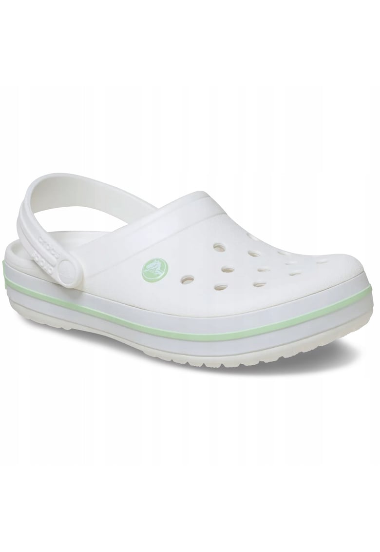 Crocband - alb cu verde - material sintetic - Alb