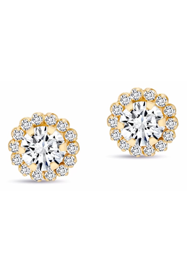Cercei stud - aur 14 KT - inchidere cu capacel de protectie