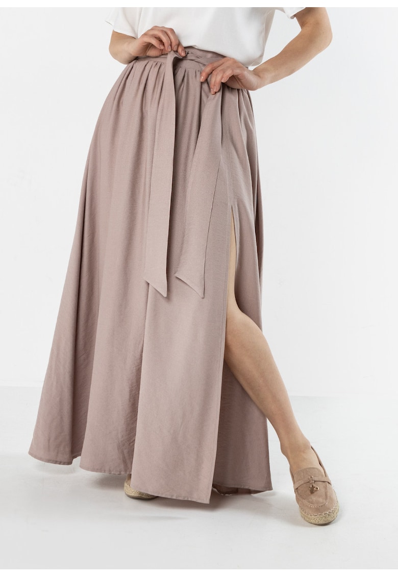 Fusta lunga - maxi - talie inalta - bej
