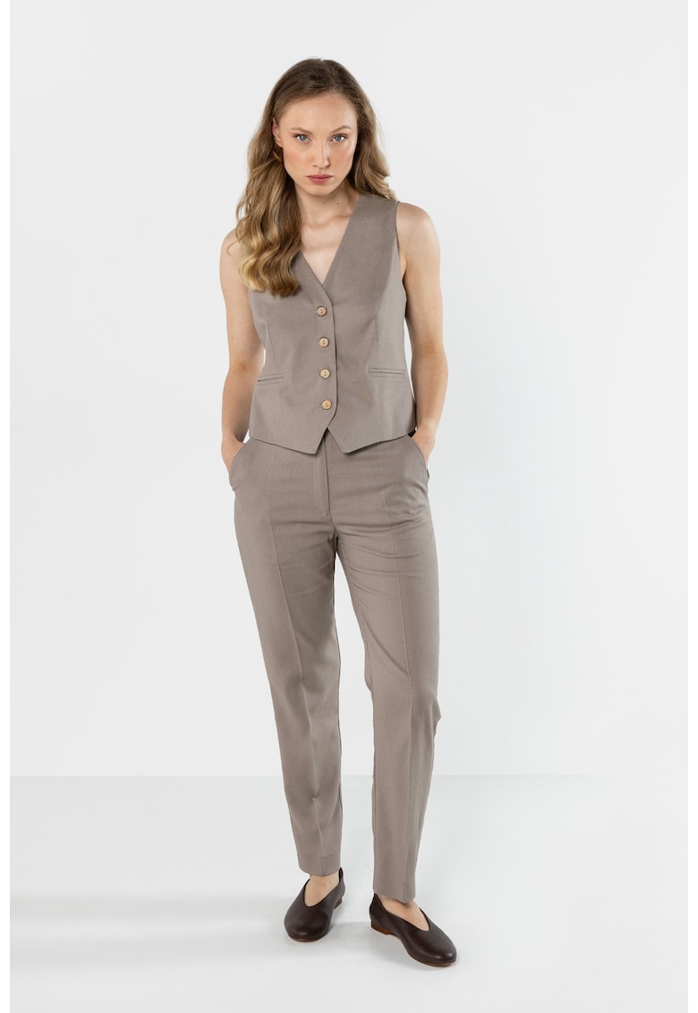 Pantaloni de dama - A773 - bumbac - bej