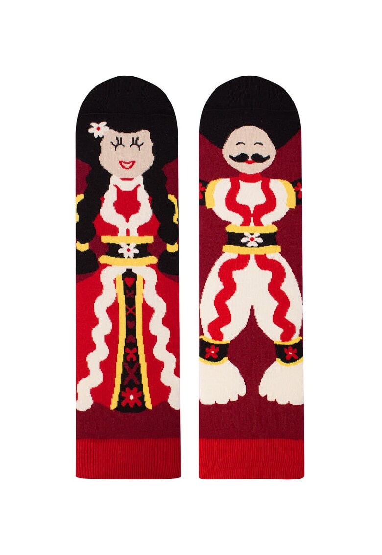 Sosete din bumbac Arty Socks Cuplu Traditional - Visiniu