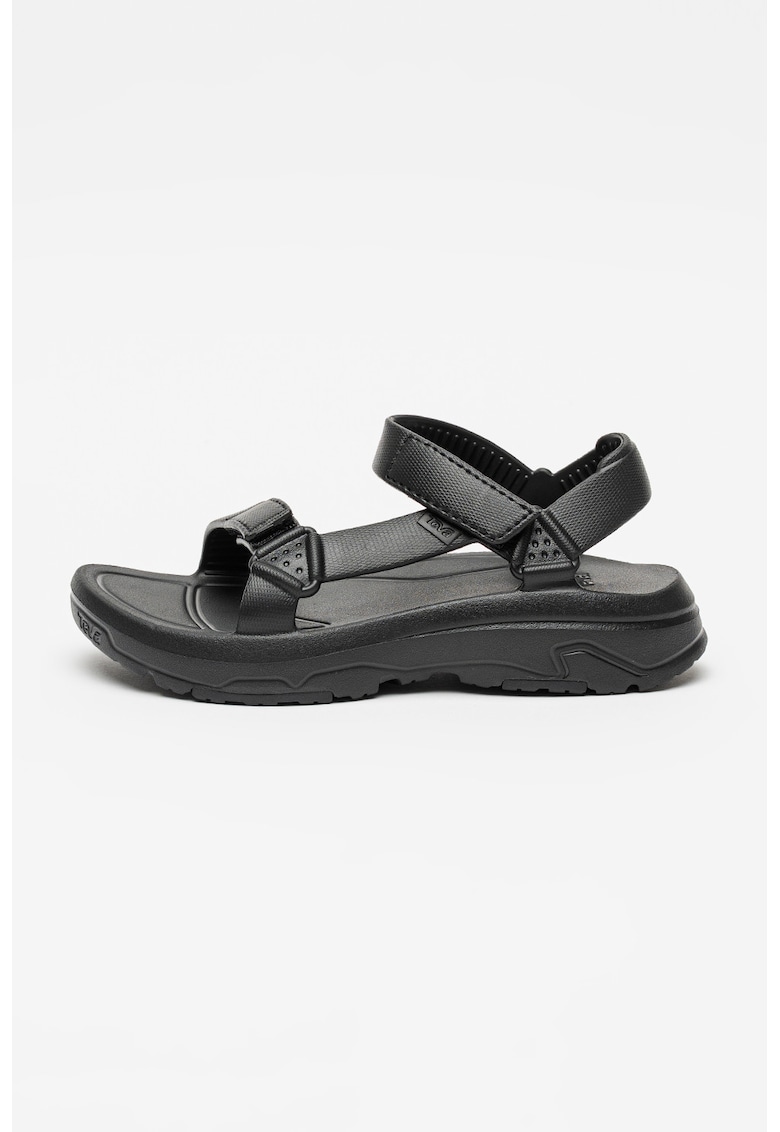 Sandale din material sintetic cu inchidere velcro - Negru
