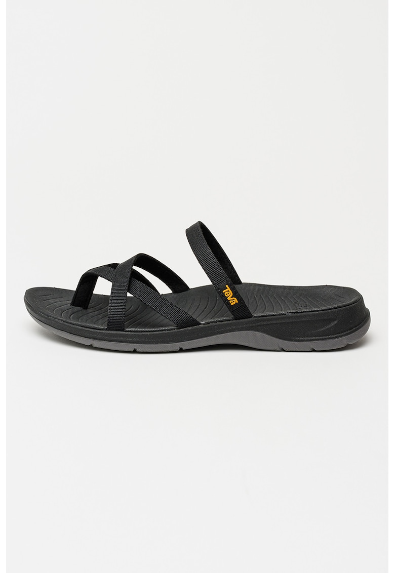 Papuci flip-flop cu logo Tirra Traveler - Negru